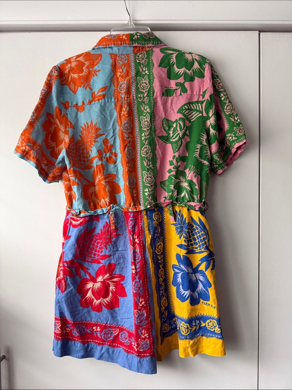 FARM RIO Mixed Lace Garden Scarves Romper no  belt - Picture 4 of 5